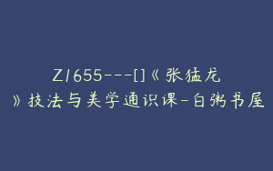 Z1655---[]《张猛龙》技法与美学通识课-白粥书屋