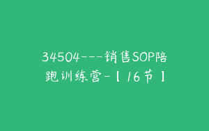 34504---销售SOP陪跑训练营-【16节】