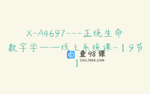 X-A4697---正统生命数字学——线上系统课-【9节】