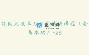 陈氏太极单刀全套精讲课程（含基本功）-23