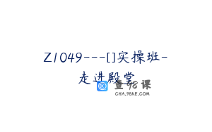 Z1049---[]实操班-走进殿堂