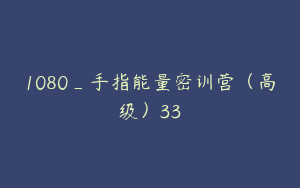 1080_手指能量密训营（高级）33