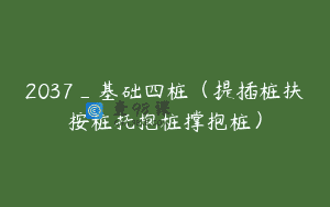 2037_基础四桩（提插桩扶按桩托抱桩撑抱桩）