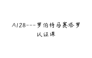 A128—罗伯特马赛塔罗认证课