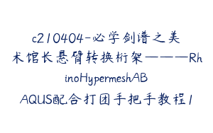 c210404-必学剑谱之美术馆长悬臂转换桁架———RhinoHypermeshABAQUS配合打团手把手教程1