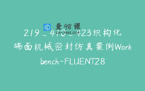 219_410_423织构化端面机械密封仿真案例Workbench-FLUENT28