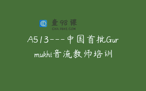 A513—中国首批Gurmukhi音流教师培训