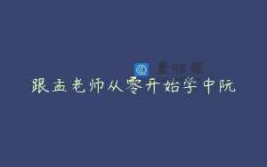 跟孟老师从零开始学中阮