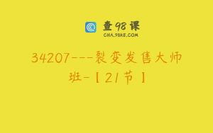 34207---裂变发售大师班-【21节】