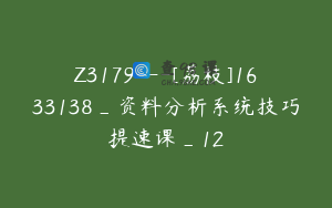 Z3179---[荔枝]1633138_资料分析系统技巧提速课_12