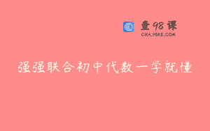强强联合初中代数一学就懂