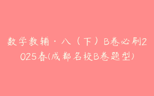 数学教辅·八（下）B卷必刷2025春(成都名校B卷题型)