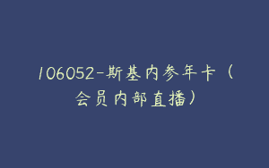 106052-斯基内参年卡（会员内部直播）