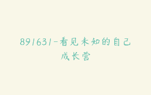 891631-看见未知的自己成长营