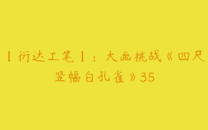 【衍达工笔】：大画挑战《四尺竖幅白孔雀》35