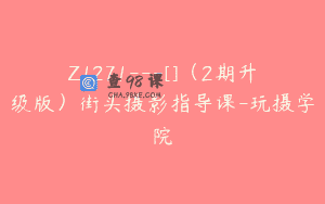 Z1271—[]（2期升级版）街头摄影指导课-玩摄学院