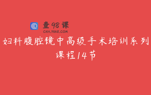 妇科腹腔镜中高级手术培训系列课程14节