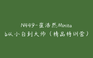 N449-崔浩然Minitab从小白到大师（精品特训营）