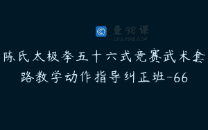 陈氏太极拳五十六式竞赛武术套路教学动作指导纠正班-66
