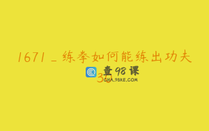 1671_练拳如何能练出功夫30