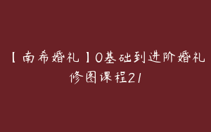 【南希婚礼】0基础到进阶婚礼修图课程21