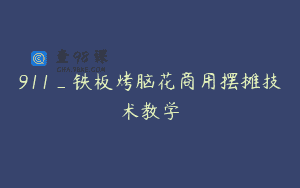 911_铁板烤脑花商用摆摊技术教学