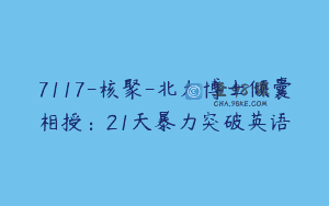 7117-核聚-北大博士倾囊相授：21天暴力突破英语