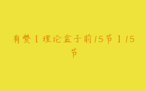 有赞【理论盒子前15节】15节
