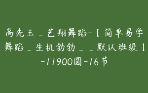 高先玉_艺翔舞蹈-【简单易学舞蹈_生机勃勃__默认班级】-11900圆-16节