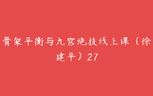 骨架平衡与九宫绝技线上课（徐建平）27