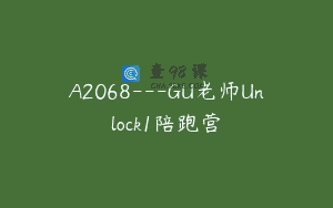 A2068—GU老师Unlock1陪跑营
