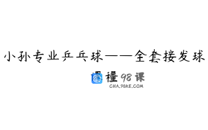 小孙专业乒乓球——全套接发球课程