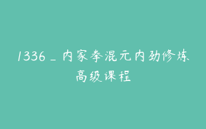 1336_内家拳混元内劲修炼高级课程