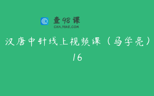 汉唐中针线上视频课（马学亮）16
