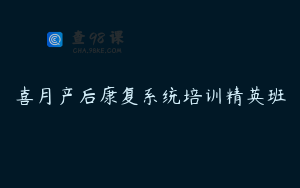 喜月产后康复系统培训精英班