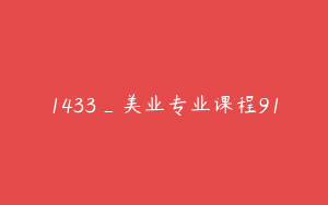 1433_美业专业课程91
