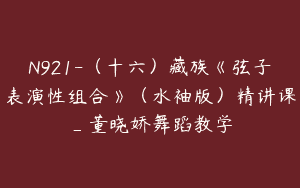 N921-（十六）藏族《弦子表演性组合》（水袖版）精讲课_董晓娇舞蹈教学