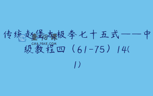 传统赵堡太极拳七十五式——中级教程四（61-75）14(1)