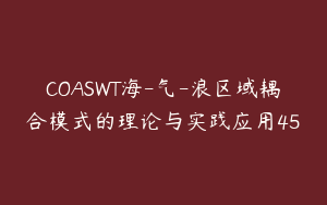 COASWT海-气-浪区域耦合模式的理论与实践应用45