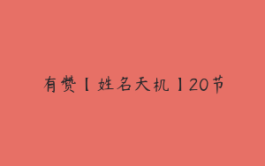 有赞【姓名天机】20节