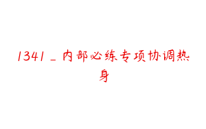 1341_内部必练专项协调热身
