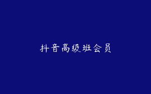 抖音高级班会员