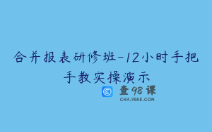 合并报表研修班-12小时手把手教实操演示