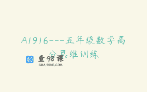 A1916—五年级数学高分思维训练