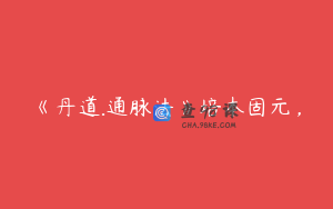《丹道.通脉法》培本固元，