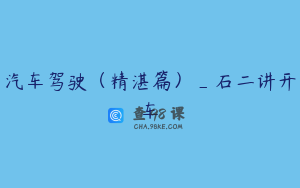 汽车驾驶（精湛篇）_石二讲开车
