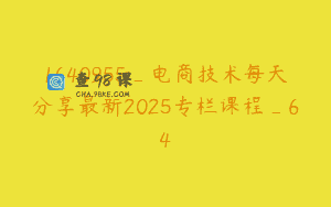 1640955_电商技术每天分享最新2025专栏课程_64