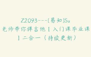 Z2093—[易知]Su老师带你弹吉他【入门课毕业课】二合一（持续更新）