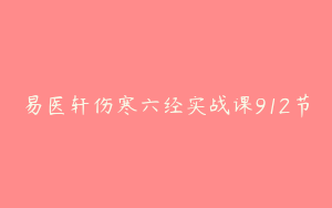 易医轩伤寒六经实战课912节
