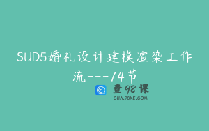 SUD5婚礼设计建模渲染工作流---74节